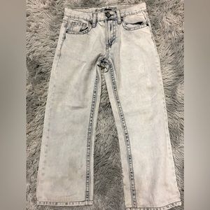 Request Premium Distressed Jeans, wide leg, light charcoal, youth 12